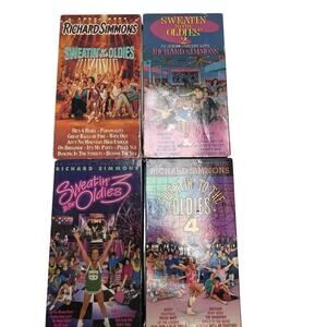 Richard Simmons Sweating To the Oldies VHS Lot Exercise Video Workout Lot of 4